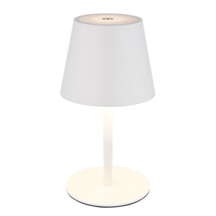 Globo - Lâmpada de mesa tátil dimerizável recarregável para exterior 3 em 1 LED/3W/5V 3000/4000/5000K IP54 1800 mAh branca