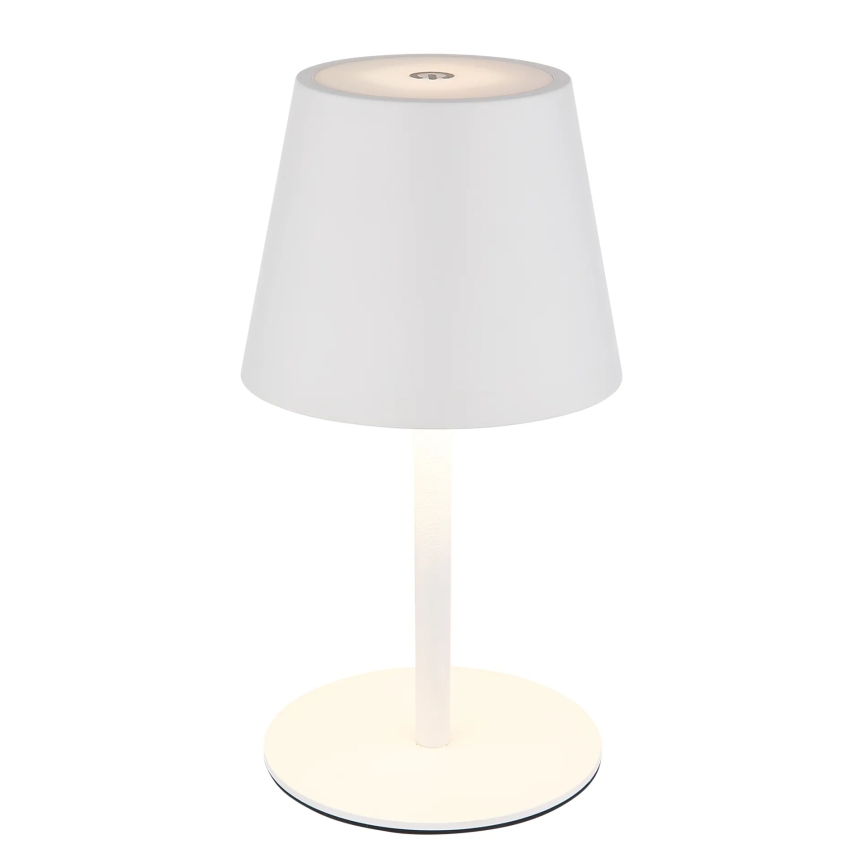 Globo - Lâmpada de mesa tátil dimerizável recarregável para exterior 3 em 1 LED/3W/5V 3000/4000/5000K IP54 1800 mAh branca