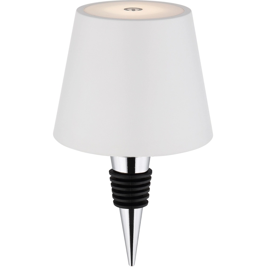 Globo - Lâmpada de mesa tátil dimerizável recarregável para exterior 3 em 1 LED/3W/5V 3000/4000/5000K IP54 1800 mAh branca
