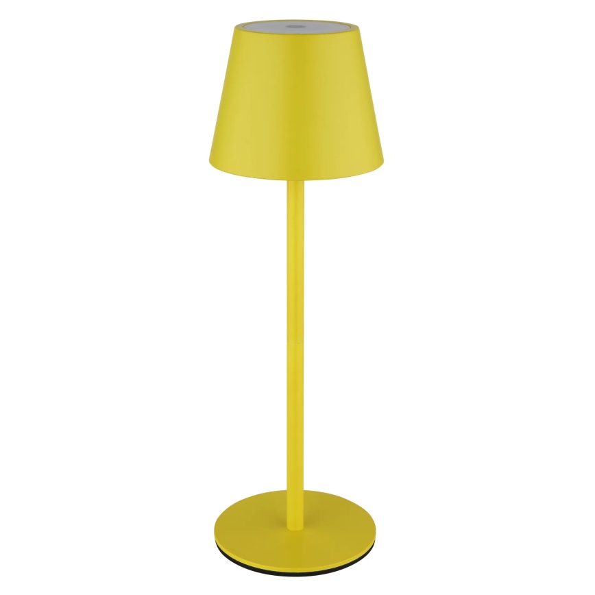 Globo - Candeeiro de mesa tátil recarregável para exterior 3 em 1 dimerizável LED/3W/5V 3000/4000/5000K IP54 1800 mAh amarelo