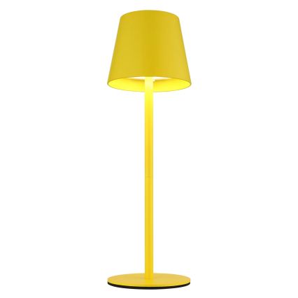 Globo - Candeeiro de mesa tátil recarregável para exterior 3 em 1 dimerizável LED/3W/5V 3000/4000/5000K IP54 1800 mAh amarelo