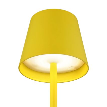 Globo - Candeeiro de mesa tátil recarregável para exterior 3 em 1 dimerizável LED/3W/5V 3000/4000/5000K IP54 1800 mAh amarelo