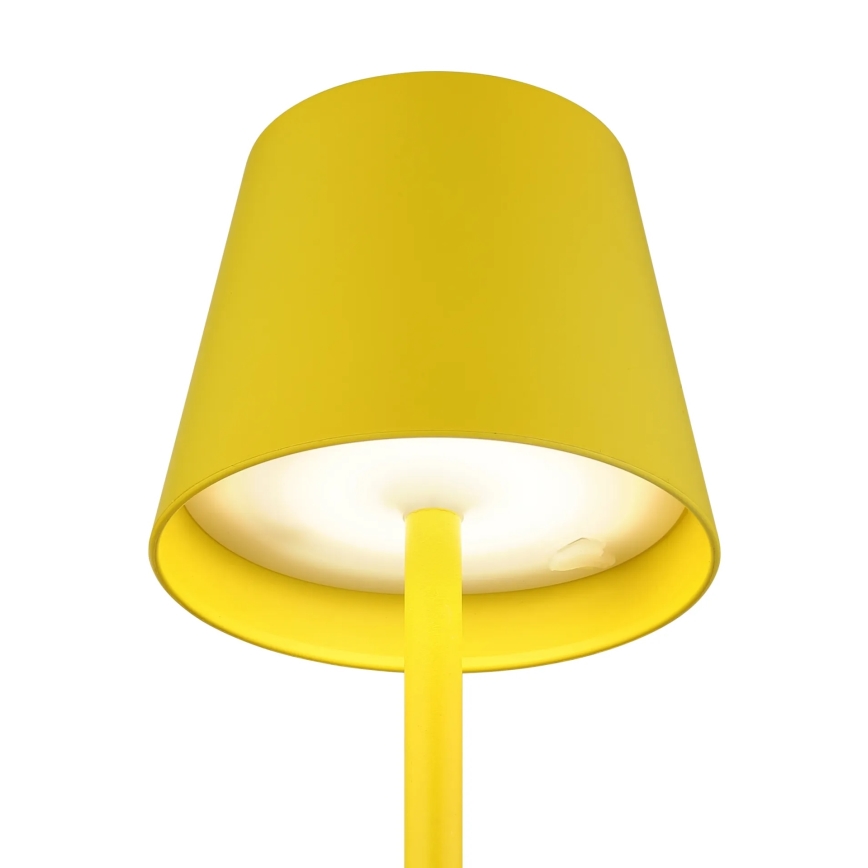Globo - Candeeiro de mesa tátil recarregável para exterior 3 em 1 dimerizável LED/3W/5V 3000/4000/5000K IP54 1800 mAh amarelo