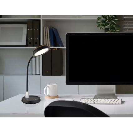 Globo - Lâmpada de mesa tátil dimerizável LED/12W/230V 3000/4000/6500K preta