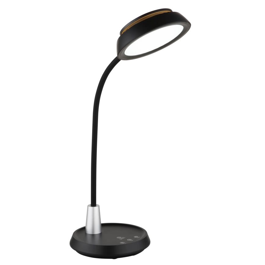 Globo - Lâmpada de mesa tátil dimerizável LED/12W/230V 3000/4000/6500K preta