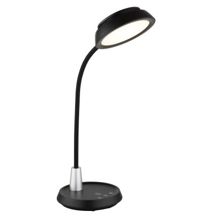 Globo - Lâmpada de mesa tátil dimerizável LED/12W/230V 3000/4000/6500K preta