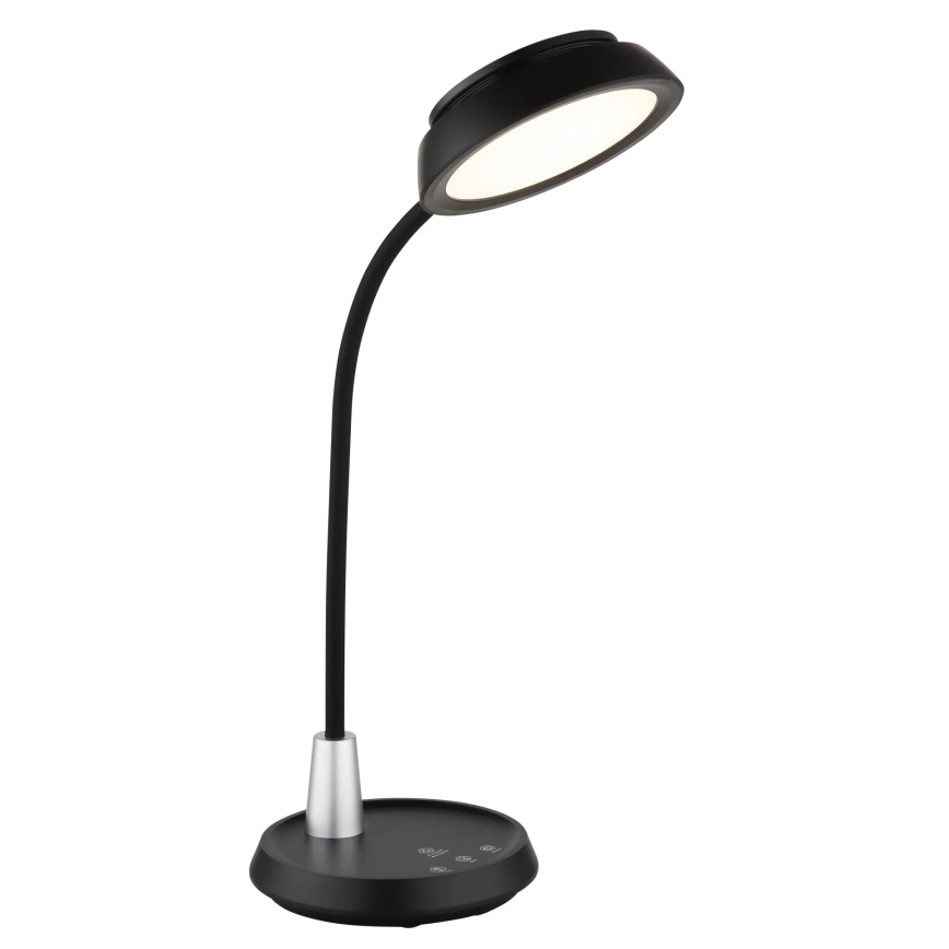 Globo - Lâmpada de mesa tátil dimerizável LED/12W/230V 3000/4000/6500K preta