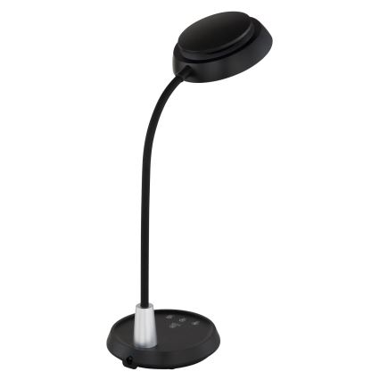 Globo - Lâmpada de mesa tátil dimerizável LED/12W/230V 3000/4000/6500K preta