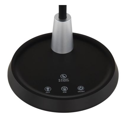 Globo - Lâmpada de mesa tátil dimerizável LED/12W/230V 3000/4000/6500K preta