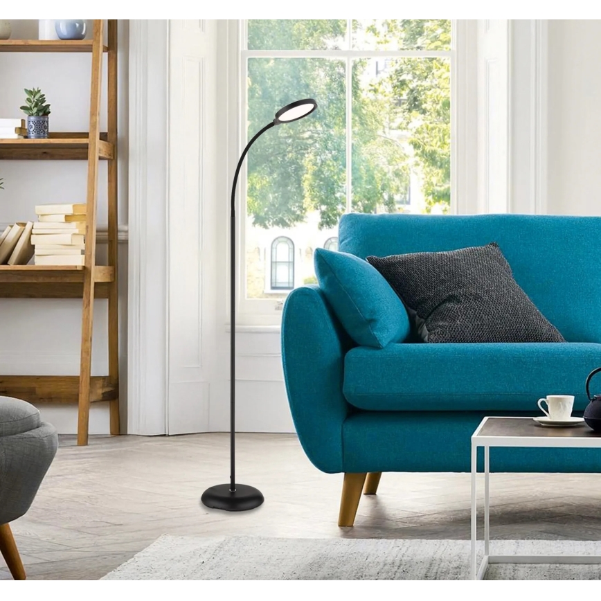Globo - Candeeiro de pé tátil regulável LED/8W/230V 2700K/4000K/6500K preto