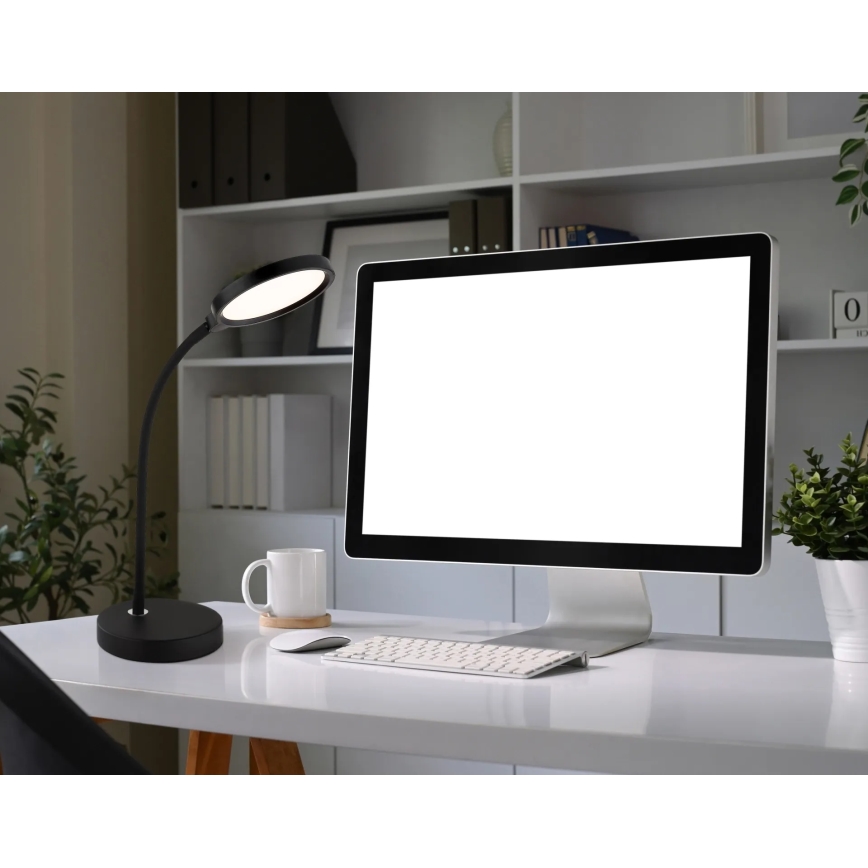 Globo - Lâmpada de mesa tátil dimerizável LED/8W/230V 2700K/4000K/6500K preta