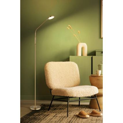Globo - LED Candeeiro de pé regulável por toque LED/6,5W/230V 2700/3350/4000K latão
