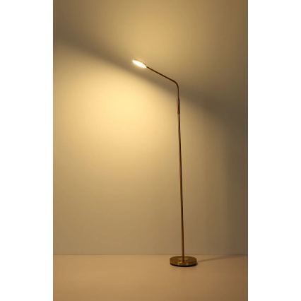 Globo - LED Candeeiro de pé regulável por toque LED/6,5W/230V 2700/3350/4000K latão