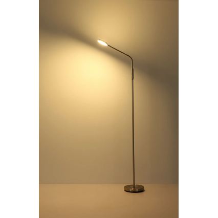 Globo - Candeeiro de pé LED dimerizável com controlo tátil LED/6,5W/230V 2700/3350/4000K cromado fosco
