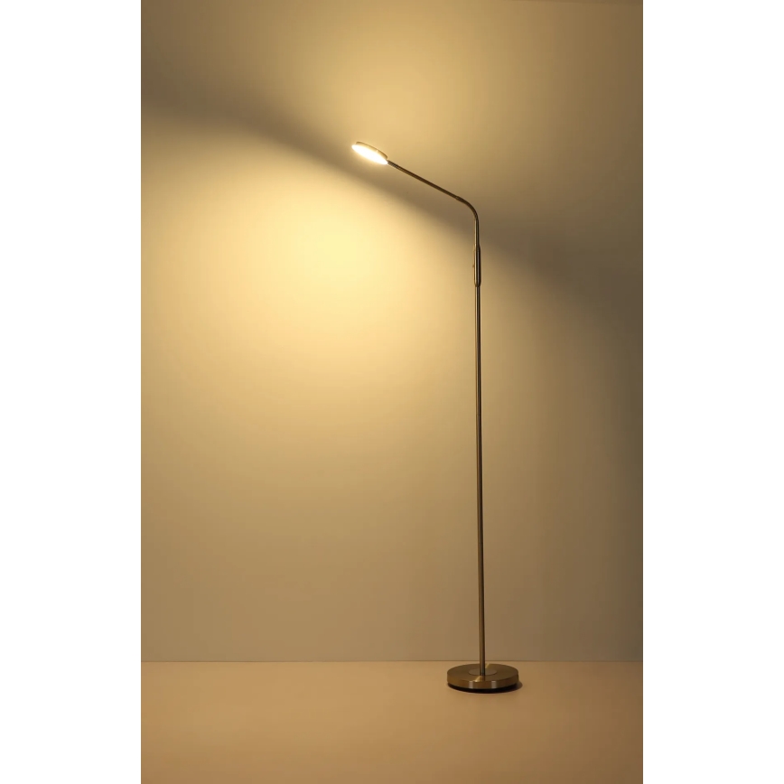 Globo - Candeeiro de pé LED dimerizável com controlo tátil LED/6,5W/230V 2700/3350/4000K cromado fosco
