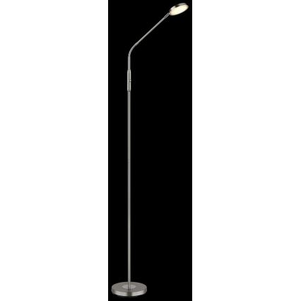 Globo - Candeeiro de pé LED dimerizável com controlo tátil LED/6,5W/230V 2700/3350/4000K cromado fosco