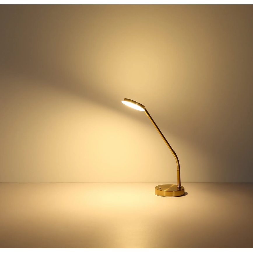 Globo - LED Lâmpada de mesa táctil regulável LED/6,5W/230V 2700/3350/4000K latão