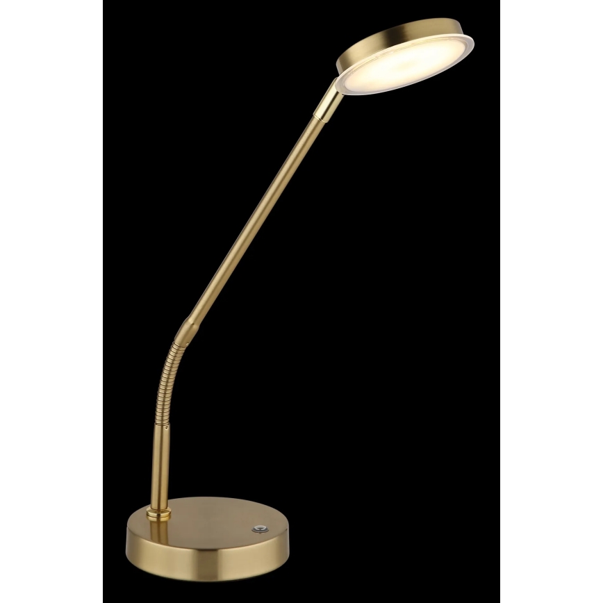 Globo - LED Lâmpada de mesa táctil regulável LED/6,5W/230V 2700/3350/4000K latão
