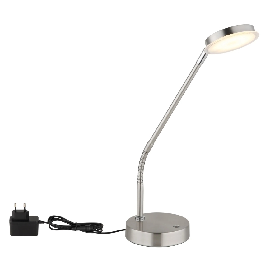 Globo - Candeeiro de mesa LED regulável com sensor de toque LED/6,5W/230V 2700/3350/4000K cromo mate