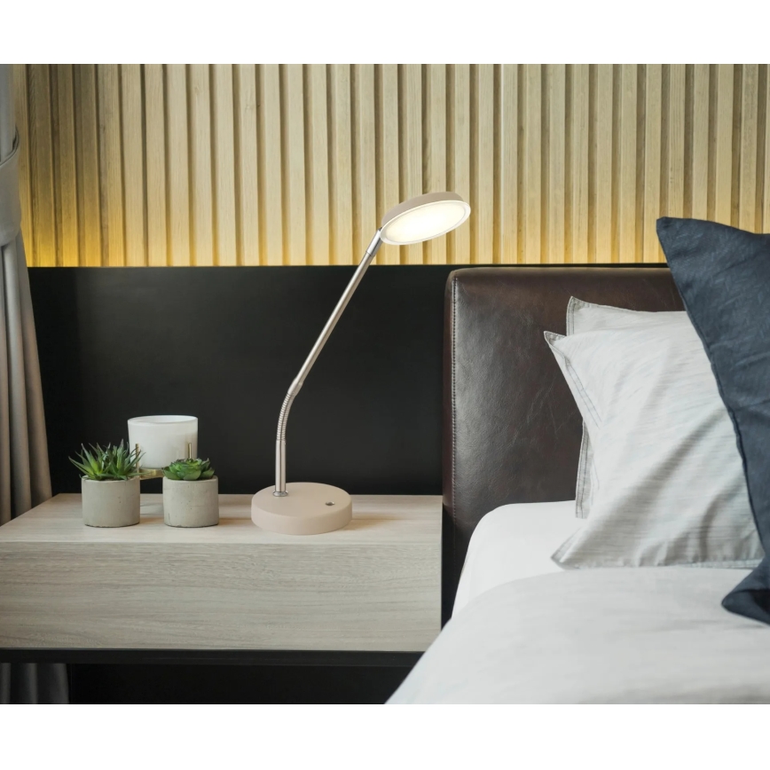 Globo - Lâmpada de Mesa Tátil Dimerizável LED/6,5W/230V 2700/3350/4000K bege