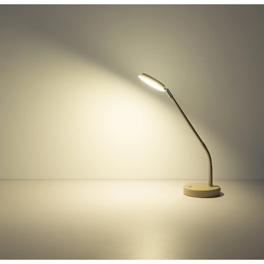 Globo - Lâmpada de Mesa Tátil Dimerizável LED/6,5W/230V 2700/3350/4000K bege