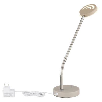 Globo - Lâmpada de Mesa Tátil Dimerizável LED/6,5W/230V 2700/3350/4000K bege