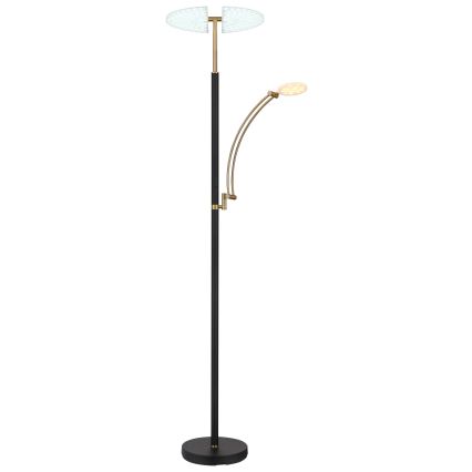Globo - Candeeiro de pé LED dimerizável LED/40W/230V + LED/5,5W 2700/4000/6000K preto