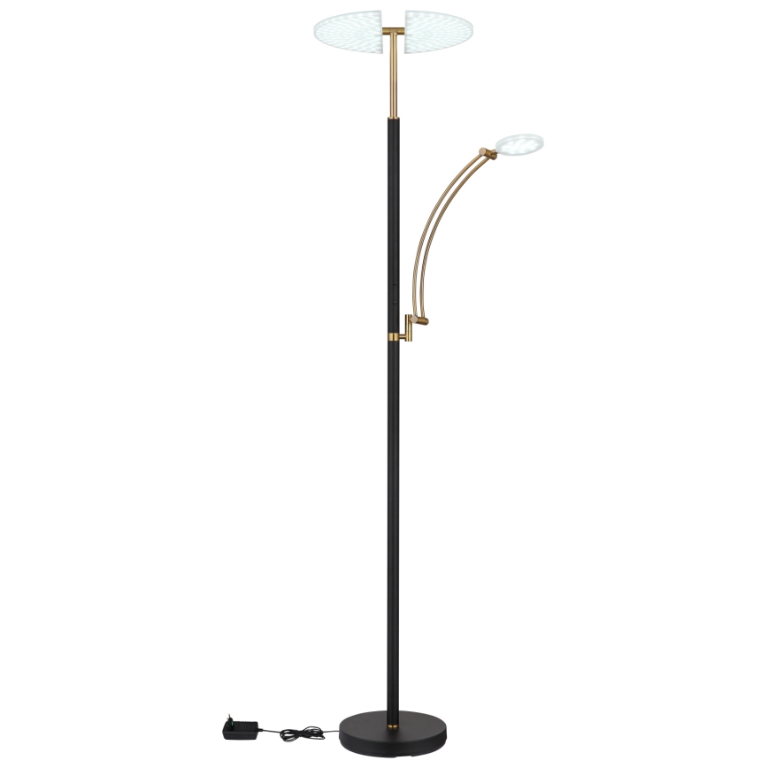 Globo - Candeeiro de pé LED dimerizável LED/40W/230V + LED/5,5W 2700/4000/6000K preto