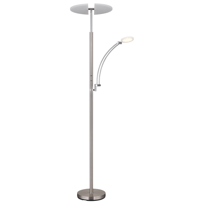 Globo - Candeeiro de pé LED regulável LED/40W/230V + LED/5,5W 2700/4000/6000K cromo mate