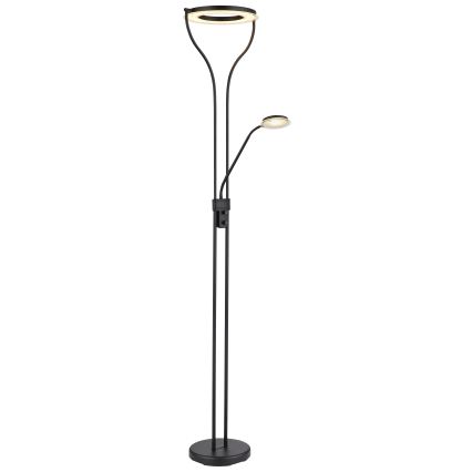 Globo - Candeeiro de pé LED dimerizável LED/20W/230V + LED/4W 3000K preto