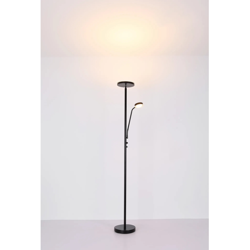 Globo - LED Candeeiro de pé regulável LED/18,5W/230V + LED/4,5W 3000K preto