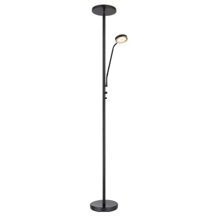 Globo - LED Candeeiro de pé regulável LED/18,5W/230V + LED/4,5W 3000K preto