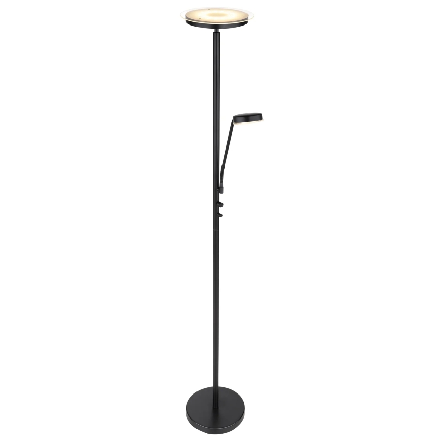 Globo - LED Candeeiro de pé regulável LED/18,5W/230V + LED/4,5W 3000K preto