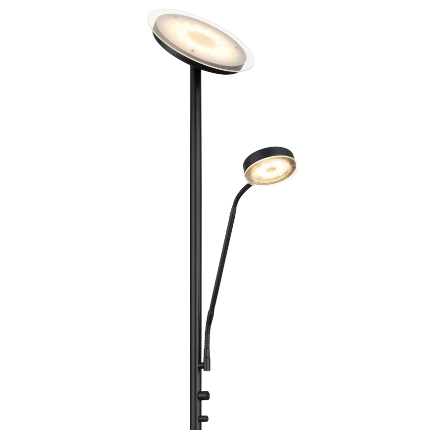 Globo - LED Candeeiro de pé regulável LED/18,5W/230V + LED/4,5W 3000K preto