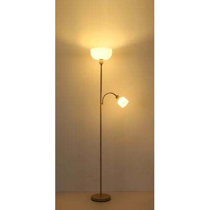 Globo - Candeeiro de pé 1xE27/40W/230V + 1xE14/25W