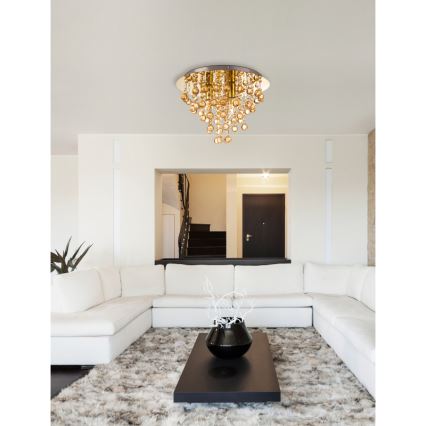 Globo - Iluminação de teto 3xE14/40W/230V diâmetro 38 cm dourado