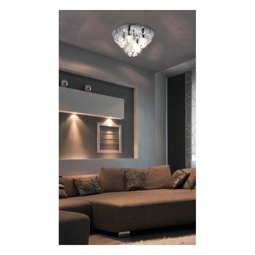 Globo - Iluminação de teto 5xE14/40W/230V diâmetro 46 cm cromado brilhante