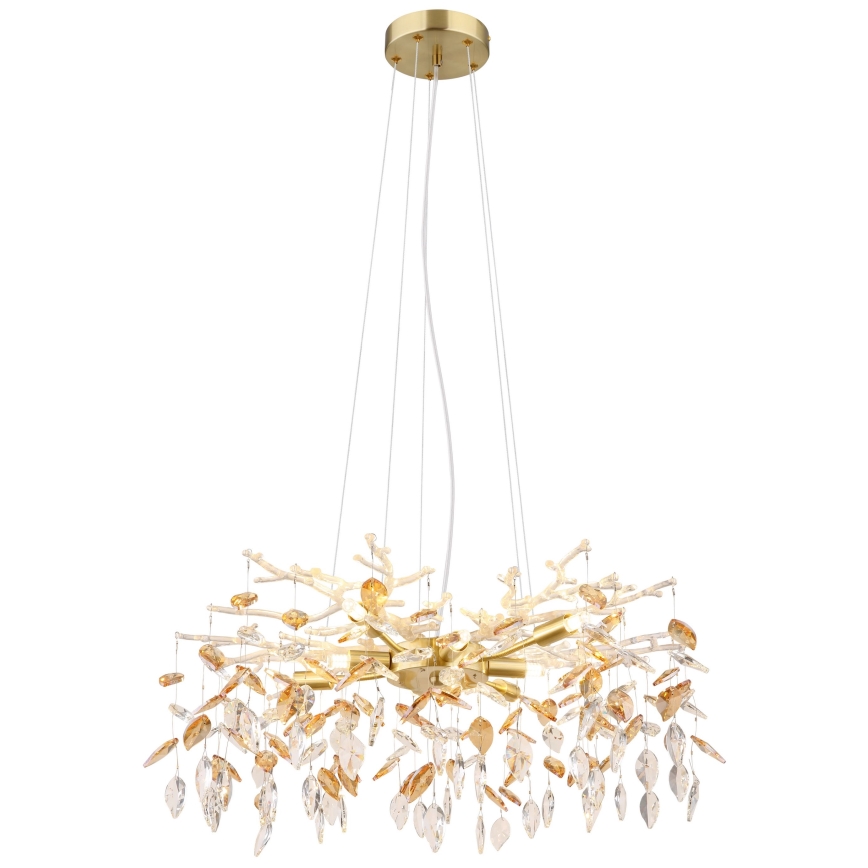 Globo - Candeeiro suspenso 8xG9/8W/230V diâmetro 61 cm dourado