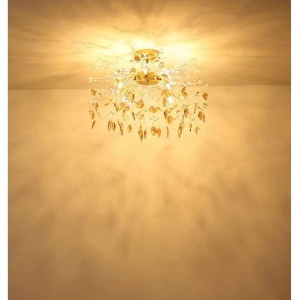 Globo - Lustre com haste 8xG9/8W/230V dourado
