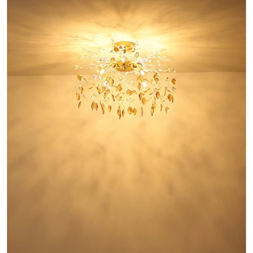 Globo - Lustre com haste 8xG9/8W/230V dourado