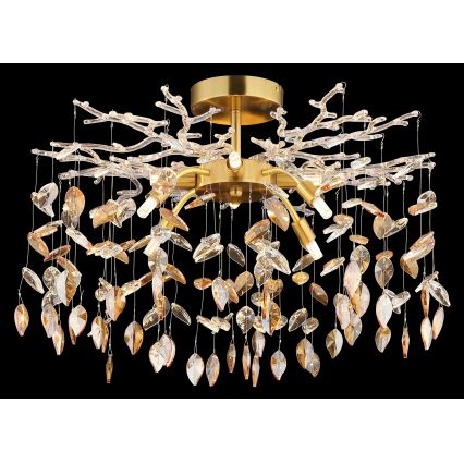Globo - Lustre com haste 8xG9/8W/230V dourado