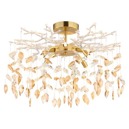 Globo - Lustre com haste 8xG9/8W/230V dourado