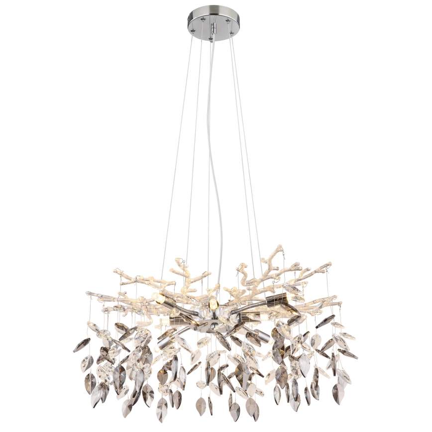 Globo - Candeeiro suspenso 8xG9/8W/230V diâmetro 61 cm cromado brilhante