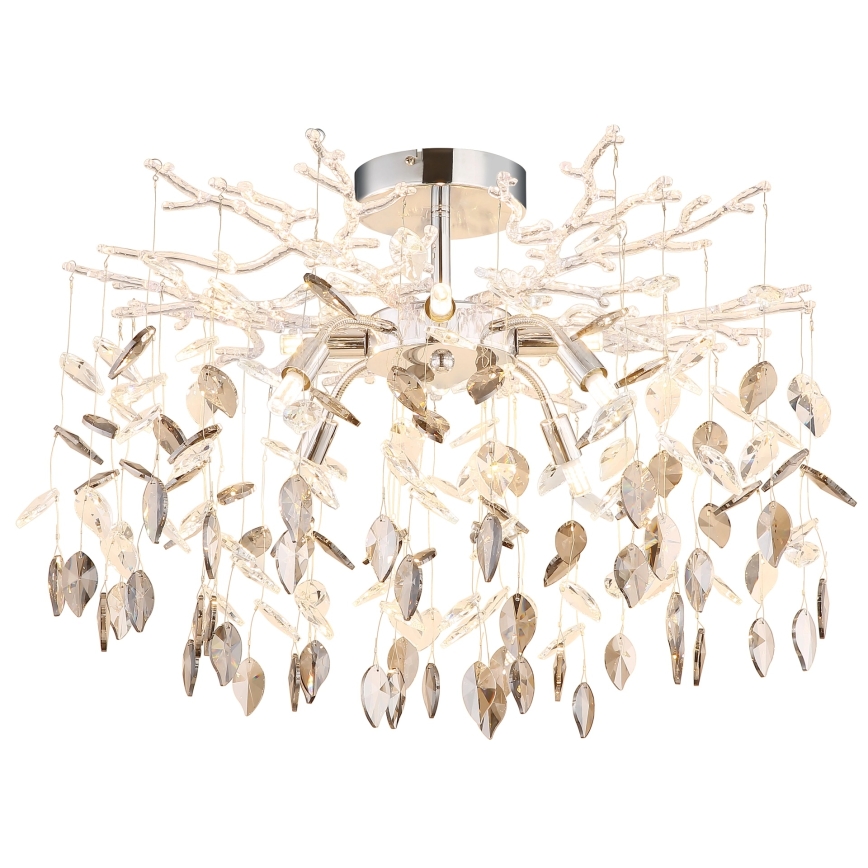 Globo - Lustre em haste 8xG9/8W/230V cromado brilhante