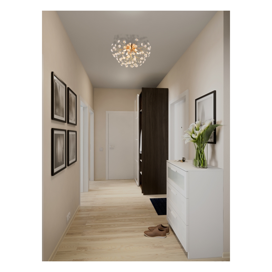 Globo - Iluminação de teto LED 4xG9/3,5W/230V diâmetro 45 cm dourado