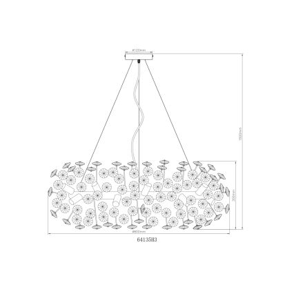 Globo - Candeeiro suspenso de cristal LED 20xG9/3,5W/230V