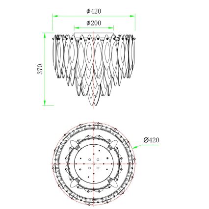 Globo - Candeeiro de tecto 5xE14/40W/230V, Ø 42 cm