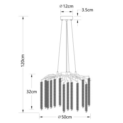 Globo - Lustre LED pendente em cabo 6xG9/8W/230V