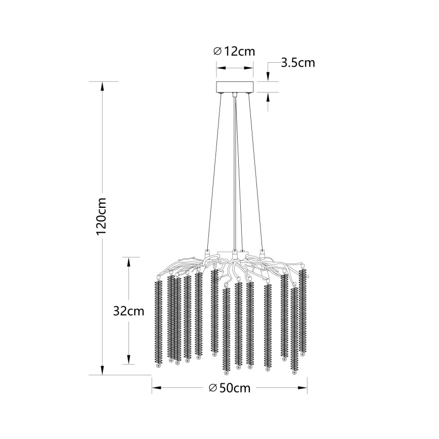 Globo - Lustre LED pendente em cabo 6xG9/8W/230V
