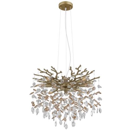 Globo - Lustre suspenso por cabo 8xE14/40W/230V dourado